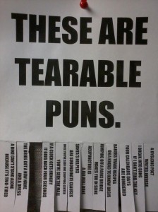 Tearable Puns